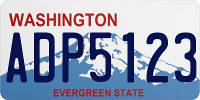 WA license plate ADP5123
