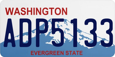 WA license plate ADP5133