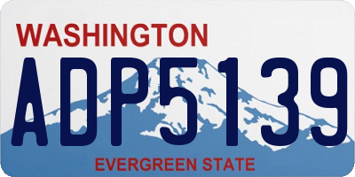 WA license plate ADP5139