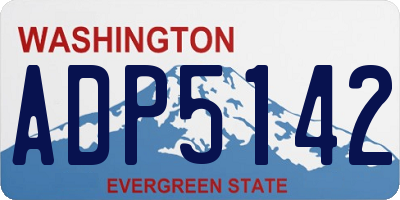 WA license plate ADP5142