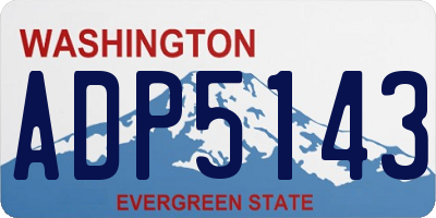 WA license plate ADP5143