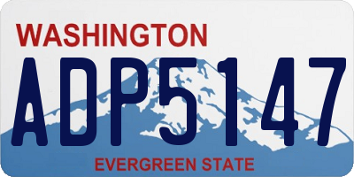 WA license plate ADP5147