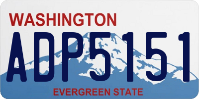 WA license plate ADP5151