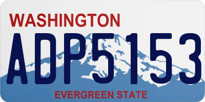 WA license plate ADP5153
