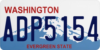 WA license plate ADP5154