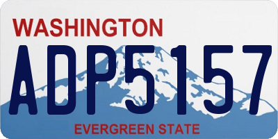 WA license plate ADP5157