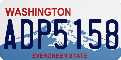 WA license plate ADP5158