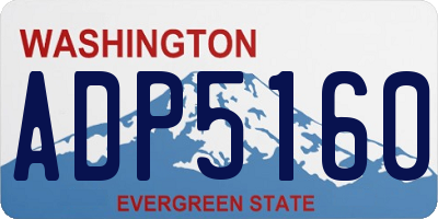 WA license plate ADP5160