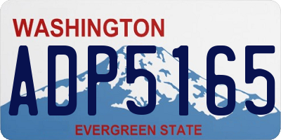 WA license plate ADP5165