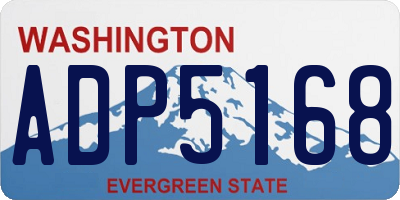 WA license plate ADP5168