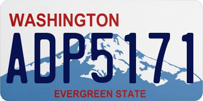 WA license plate ADP5171