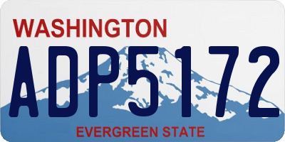 WA license plate ADP5172