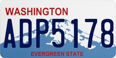 WA license plate ADP5178