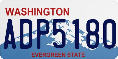 WA license plate ADP5180