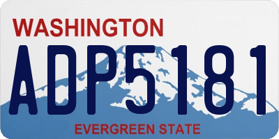WA license plate ADP5181