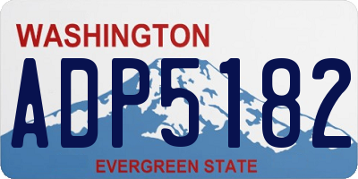WA license plate ADP5182