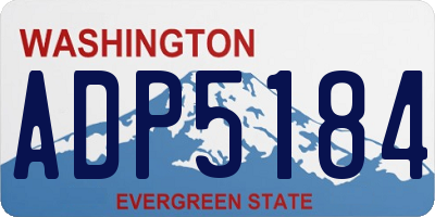 WA license plate ADP5184