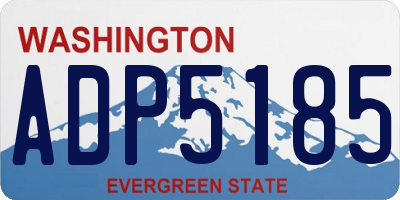 WA license plate ADP5185
