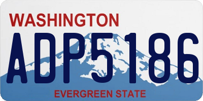 WA license plate ADP5186