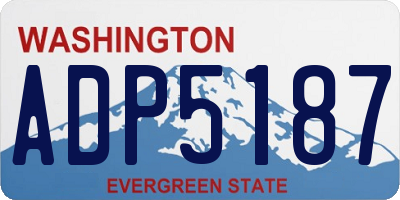 WA license plate ADP5187