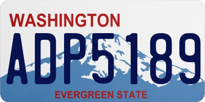 WA license plate ADP5189