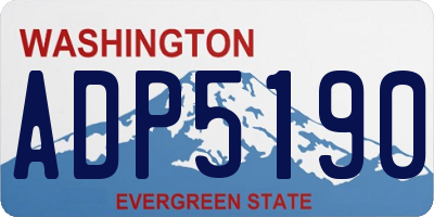 WA license plate ADP5190