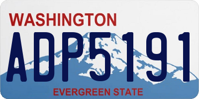 WA license plate ADP5191