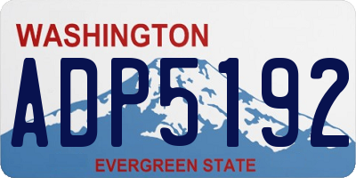 WA license plate ADP5192