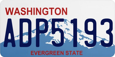WA license plate ADP5193