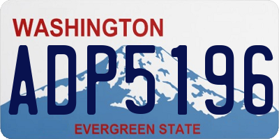 WA license plate ADP5196