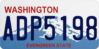 WA license plate ADP5198