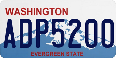 WA license plate ADP5200
