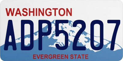 WA license plate ADP5207