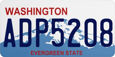 WA license plate ADP5208