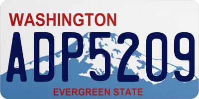 WA license plate ADP5209
