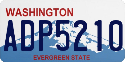 WA license plate ADP5210