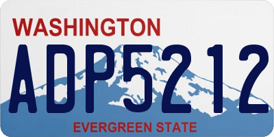 WA license plate ADP5212