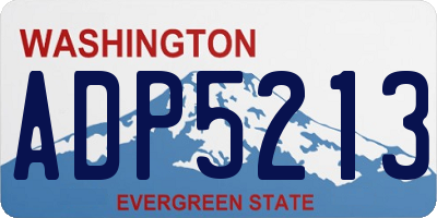 WA license plate ADP5213