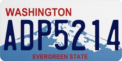 WA license plate ADP5214