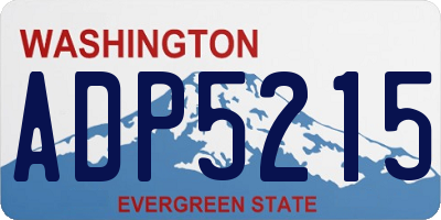 WA license plate ADP5215