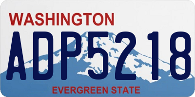 WA license plate ADP5218