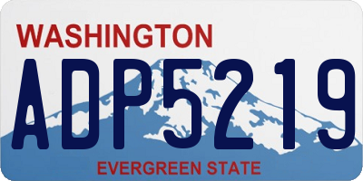 WA license plate ADP5219