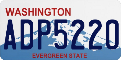 WA license plate ADP5220