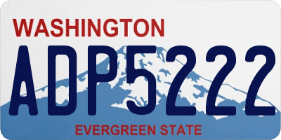 WA license plate ADP5222