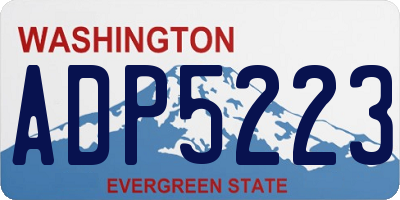 WA license plate ADP5223