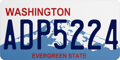 WA license plate ADP5224