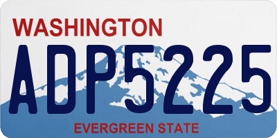 WA license plate ADP5225