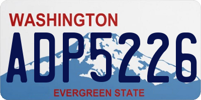 WA license plate ADP5226