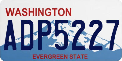WA license plate ADP5227