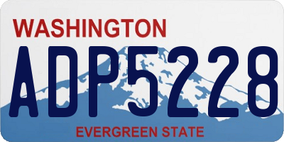 WA license plate ADP5228